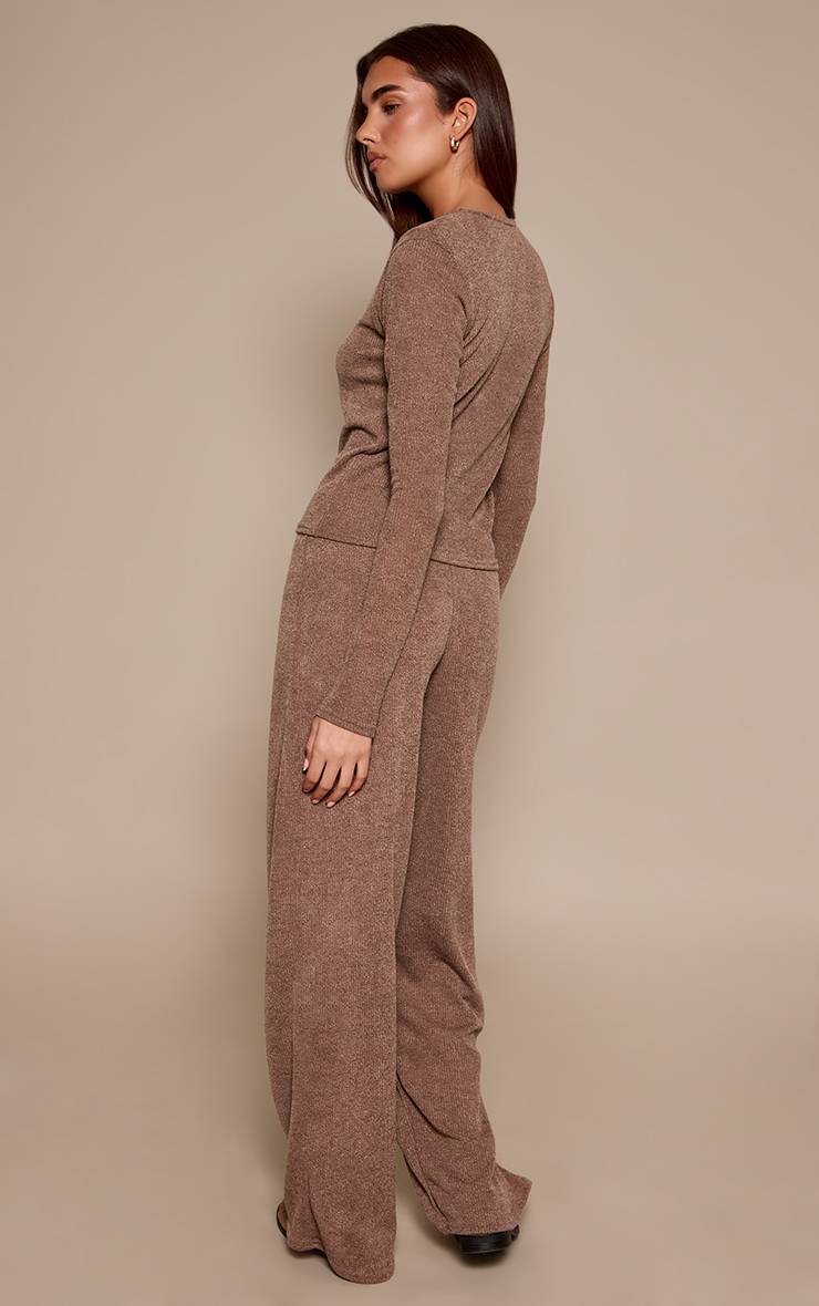 Moka Pantalon Décontracté Côtelé Chiné