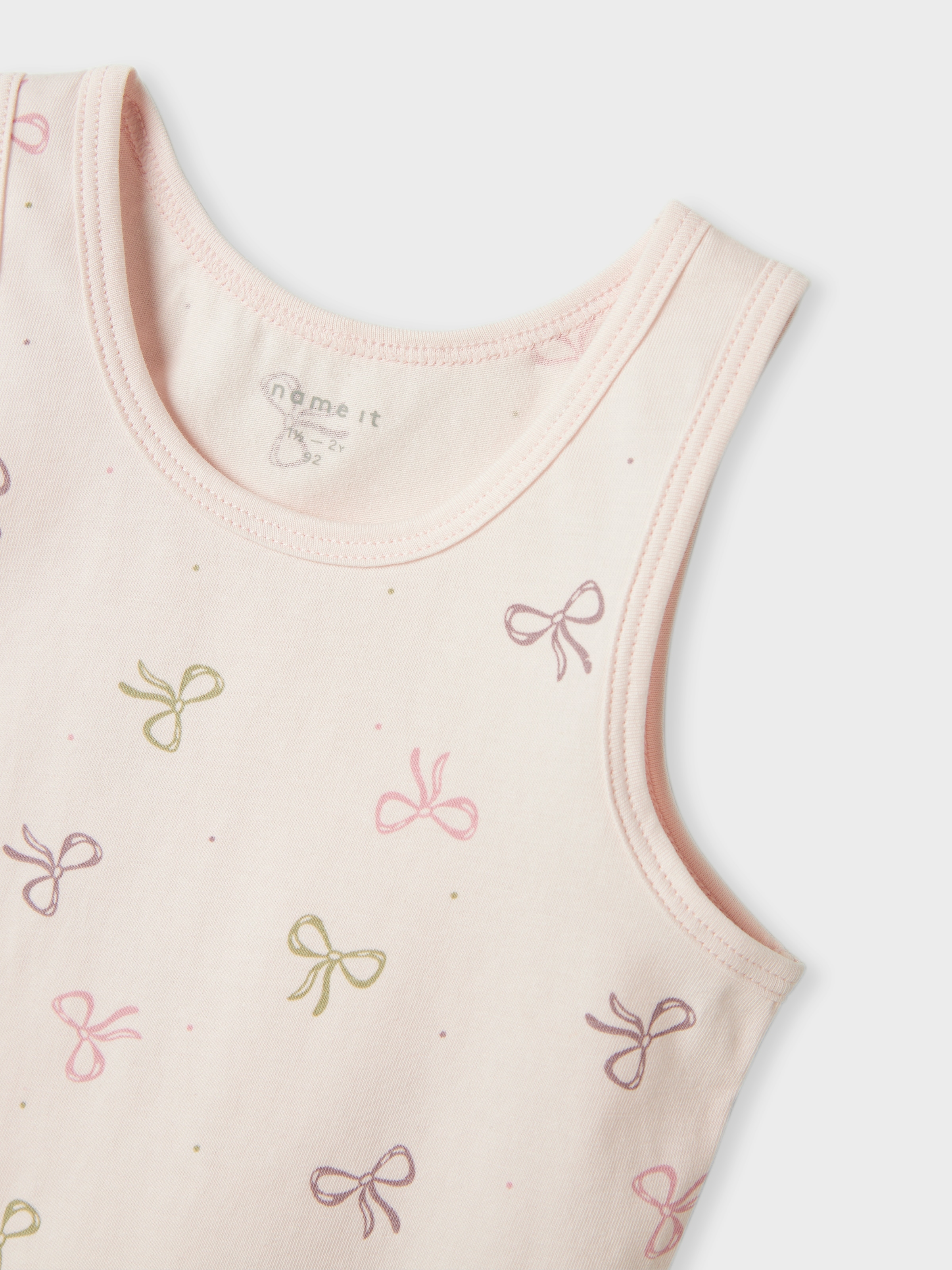 Name It Unterhemd »NMFTANK TOP 2P BARELY PINK BOW NOOS«, 2 Stk.