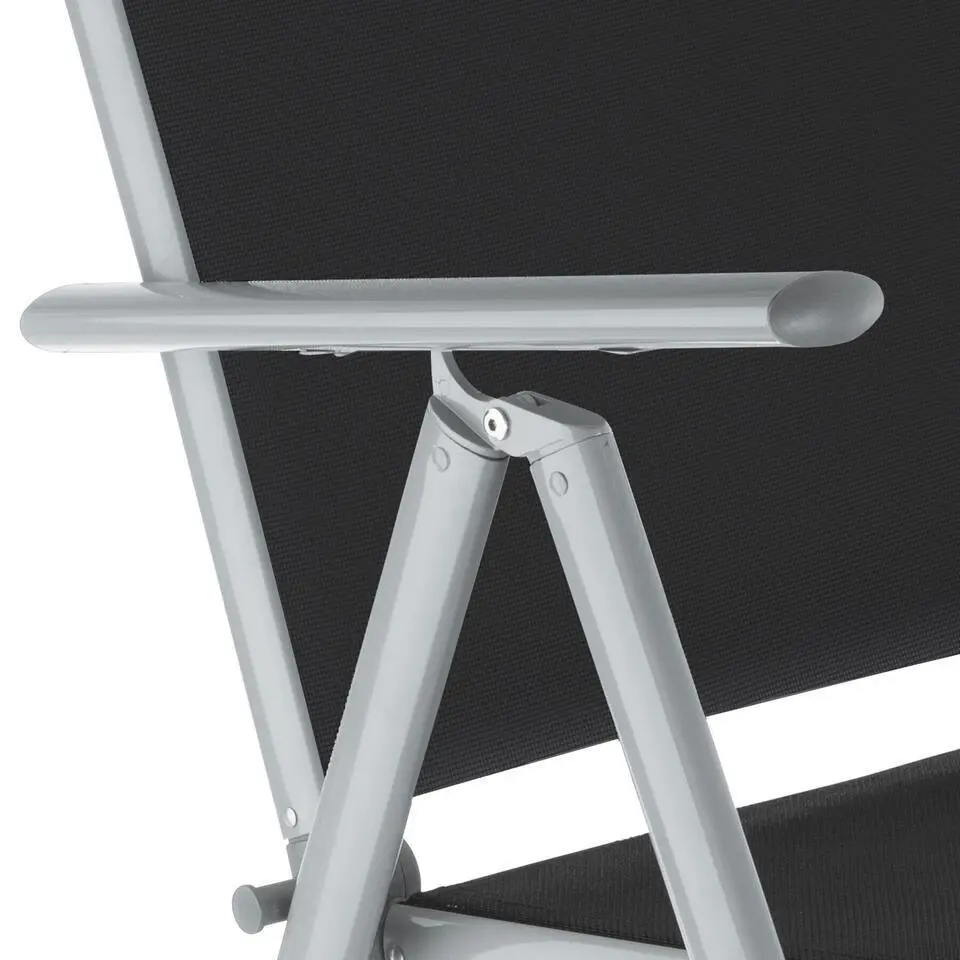 tectake Aluminium tuinstoelen inklapbaar, Zilver