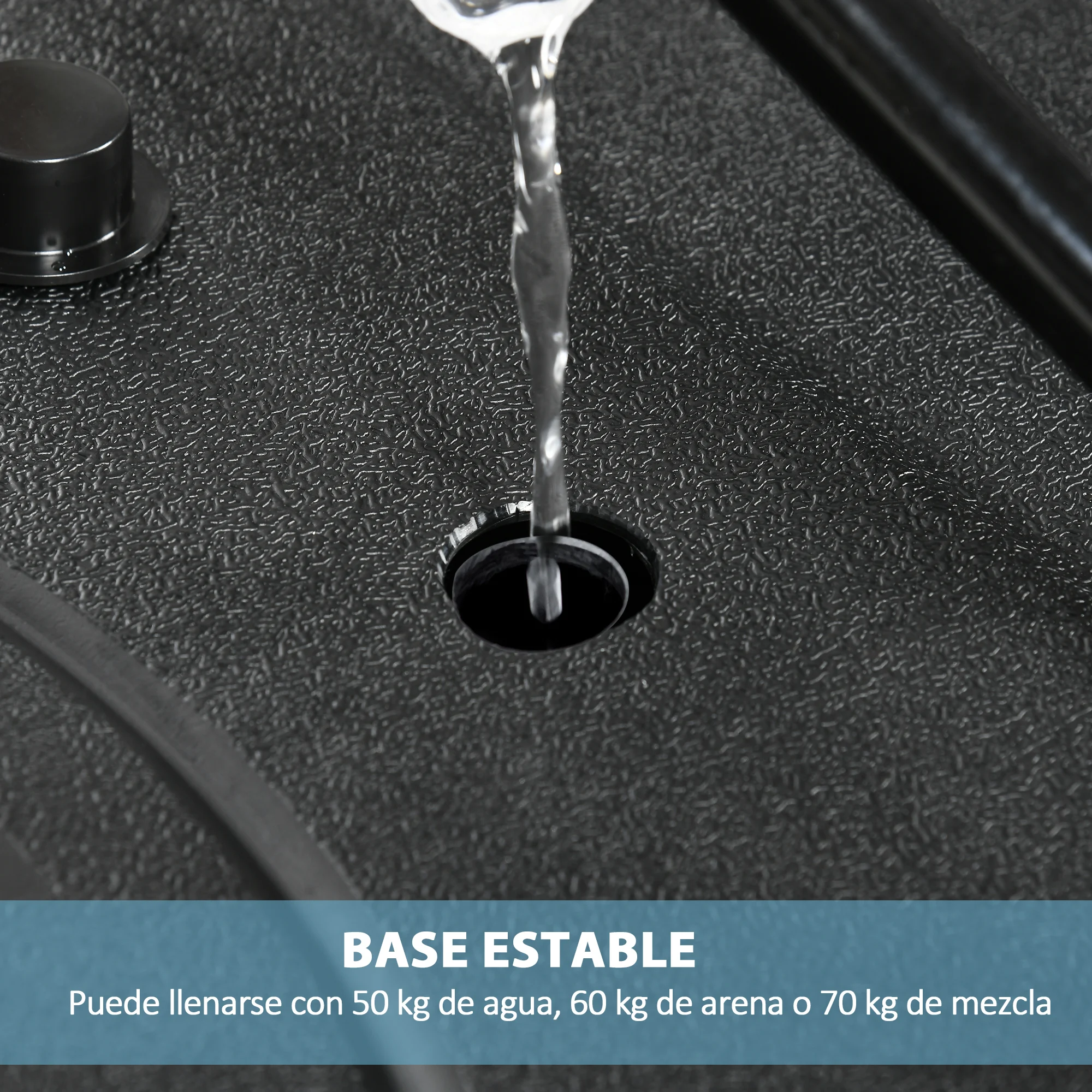 Cesta de basquete preta SPORTNOW com rodas e altura ajustável para jardim.