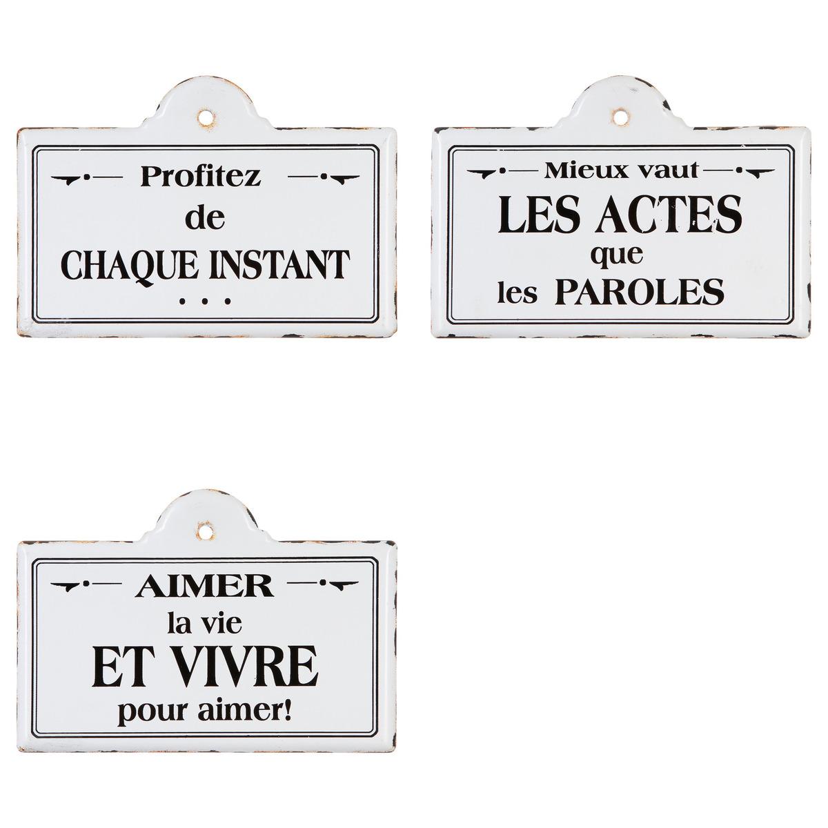 DECO MURALE PLAQUE PACO METAL D.25X18CM