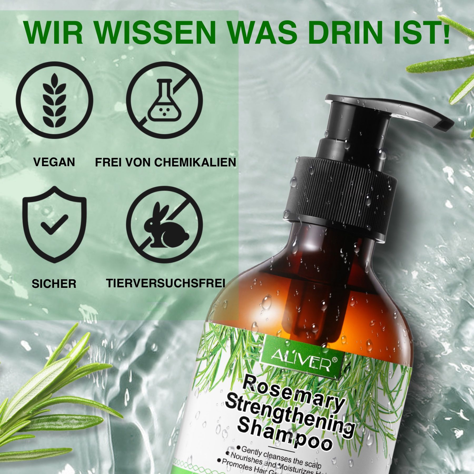 ALIVER Haarshampoo Rosmarinöl für Haarpflege