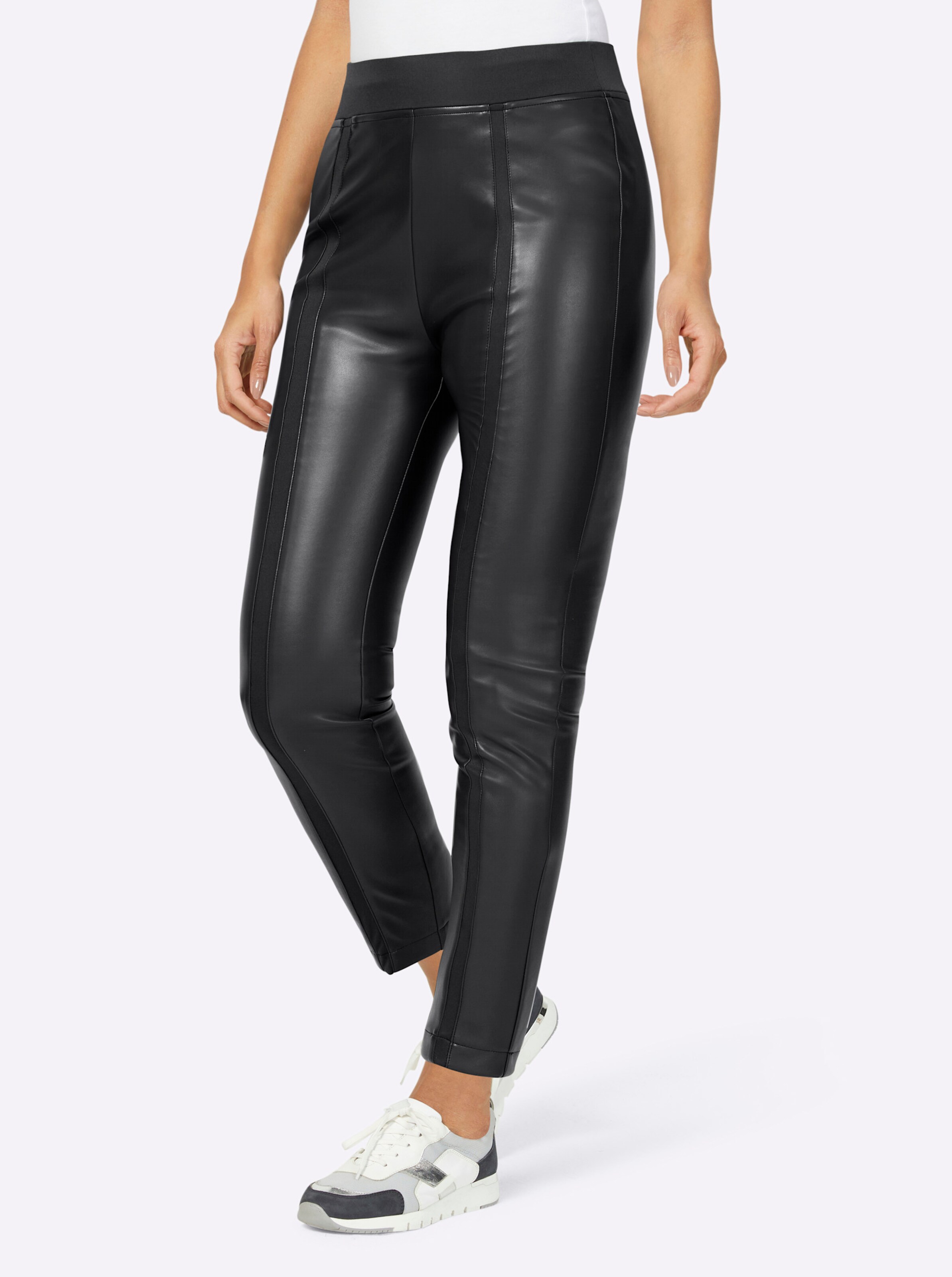 Lederimitat-Hose in graphit