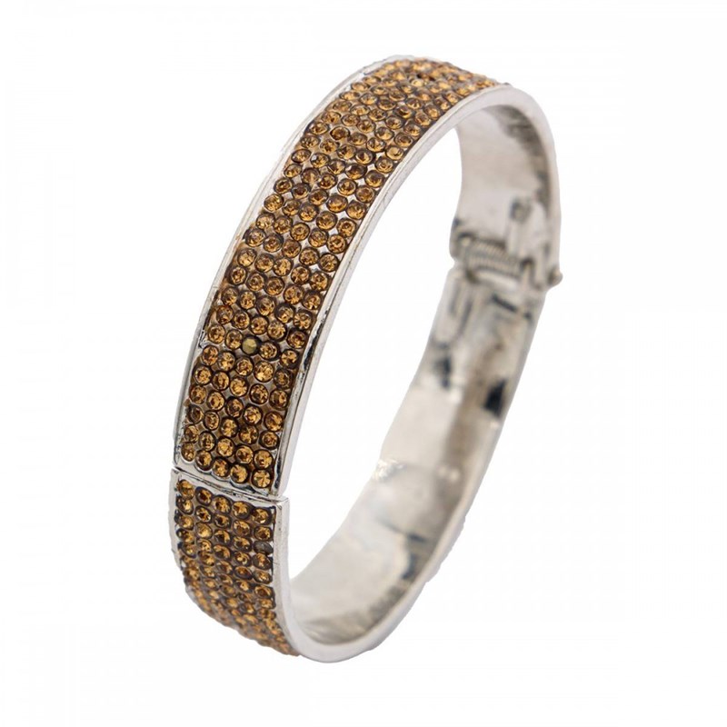 Bracelet Métal Femme Strass Bruns