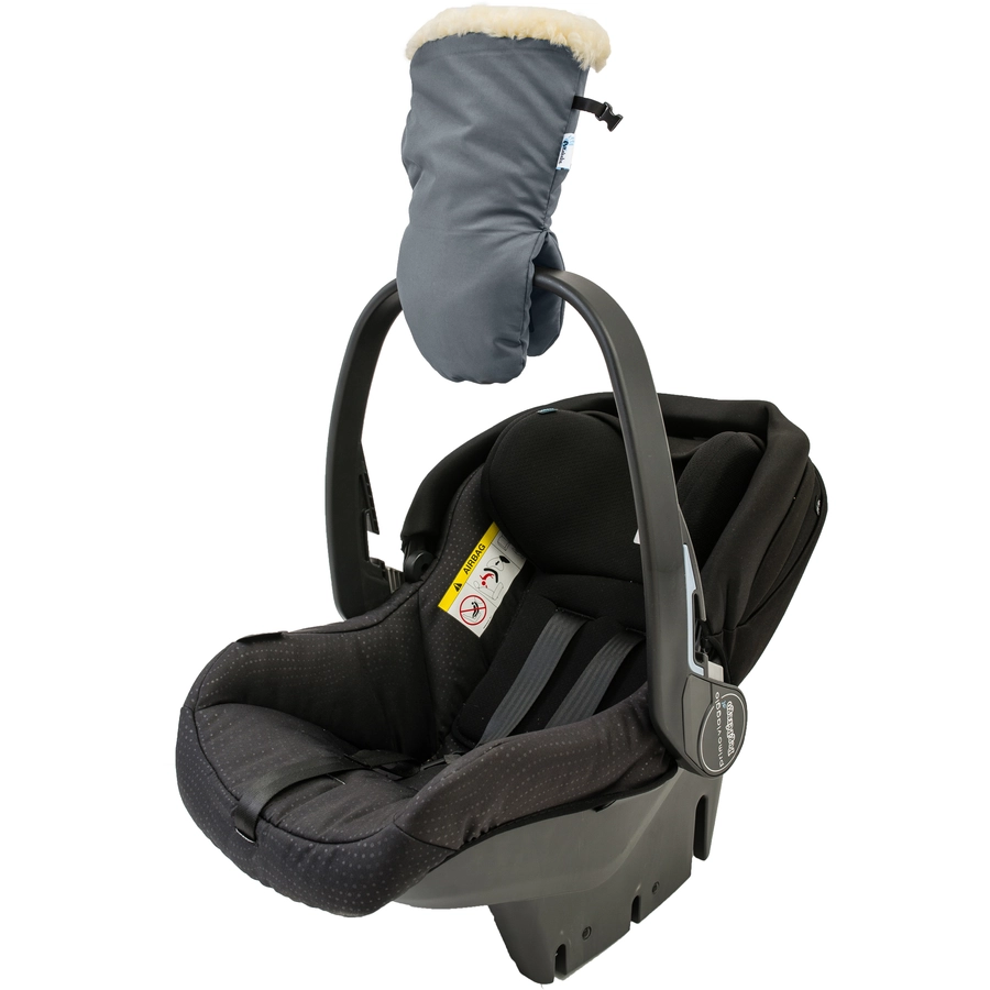 Altabebe Lammfell Handwärmer für Kinderwagen Nordkap Dunkelgrau