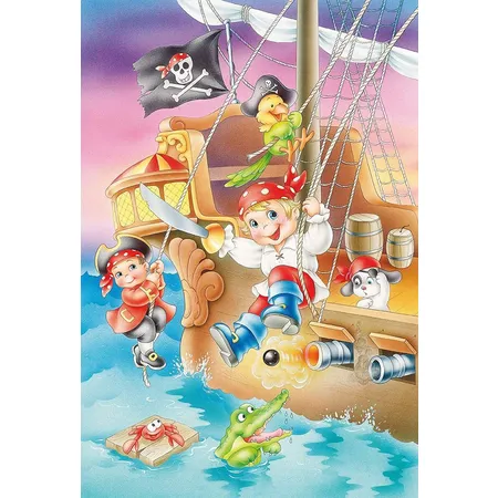 Schmidt Spiele KinderPuzzle - Piratenbande, 3 x 48 Teile