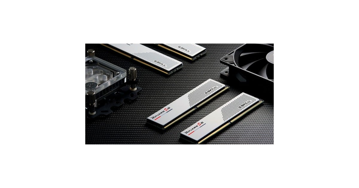 G.Skill32 GB DDR5-5600 Kit werkgeheugen  (Wit, F5-5600J4040C16GX2-RS5W, Ripjaws S5, XMP)