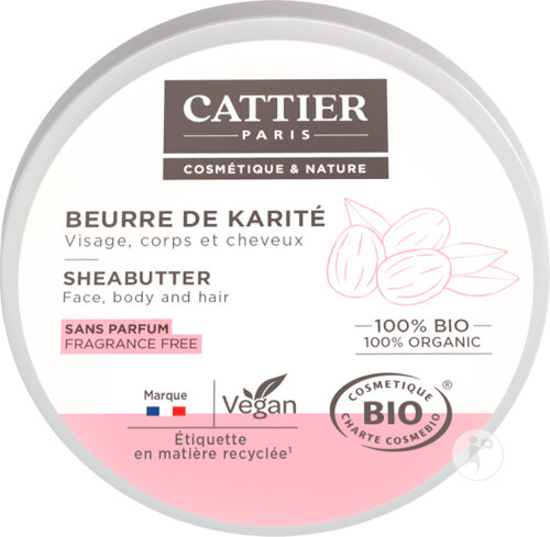 Cattier Beurre De Karité Visage/Corps/Cheveux 100% Bio Pot 20g