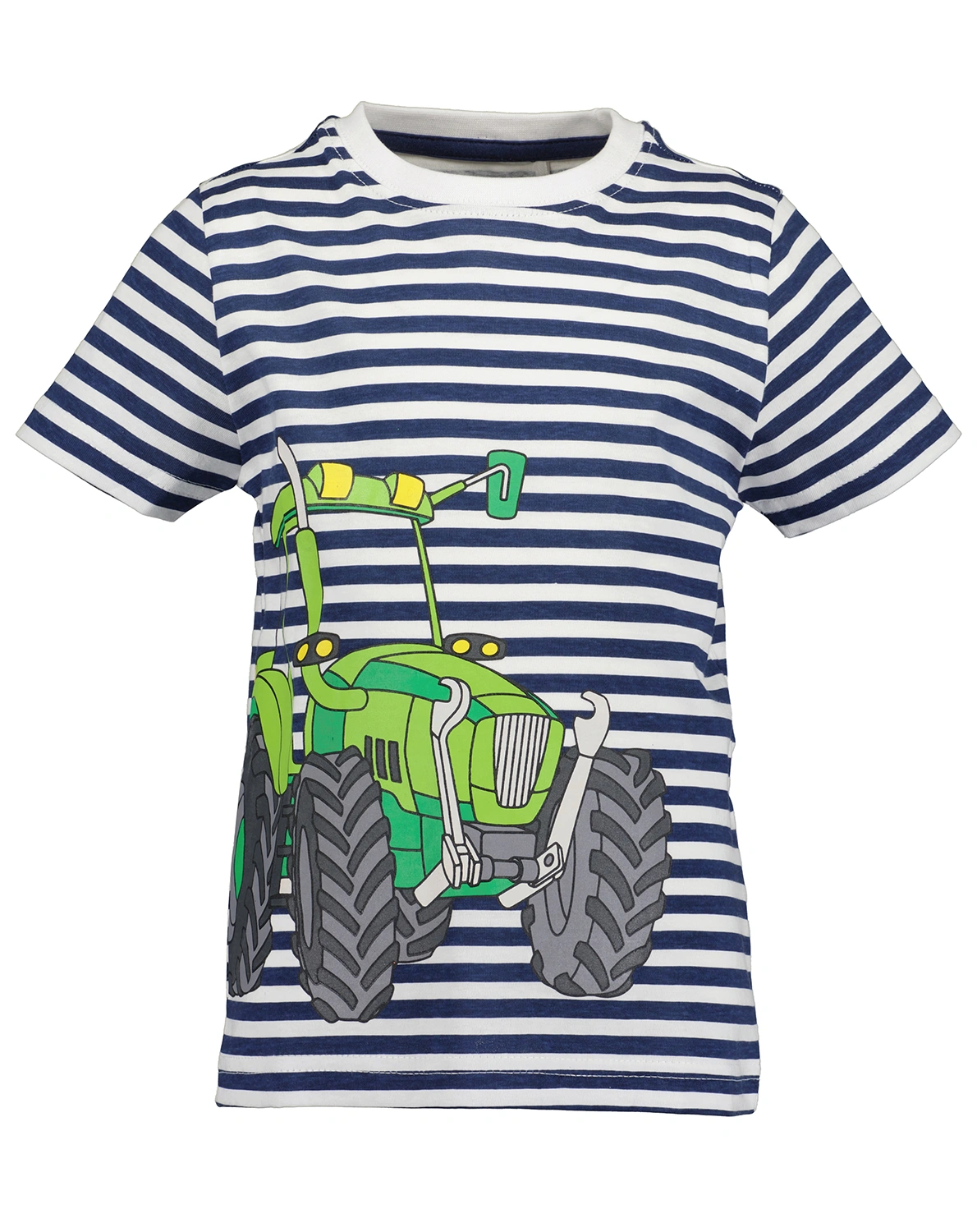 T-Shirt TRACTOR mit Bermudashorts in weiß/blau
