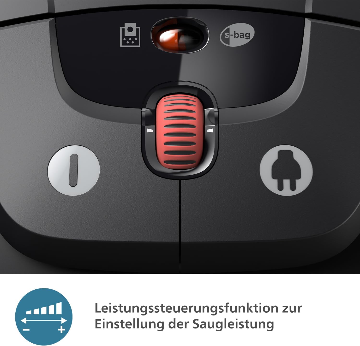 Philips 8000-Series Beutelstaubsauger Performer LED - 900 W Motor, TriActive+ LED-Düse, HEPA, 12 m, Langlebige Beutel, Deep Black (XD8122/10)
