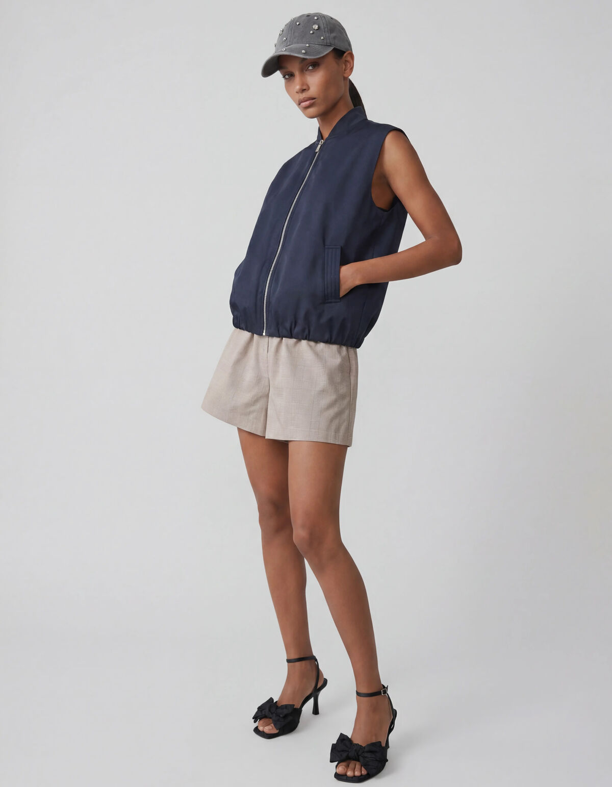 Ruiten Short Lichtgrijs