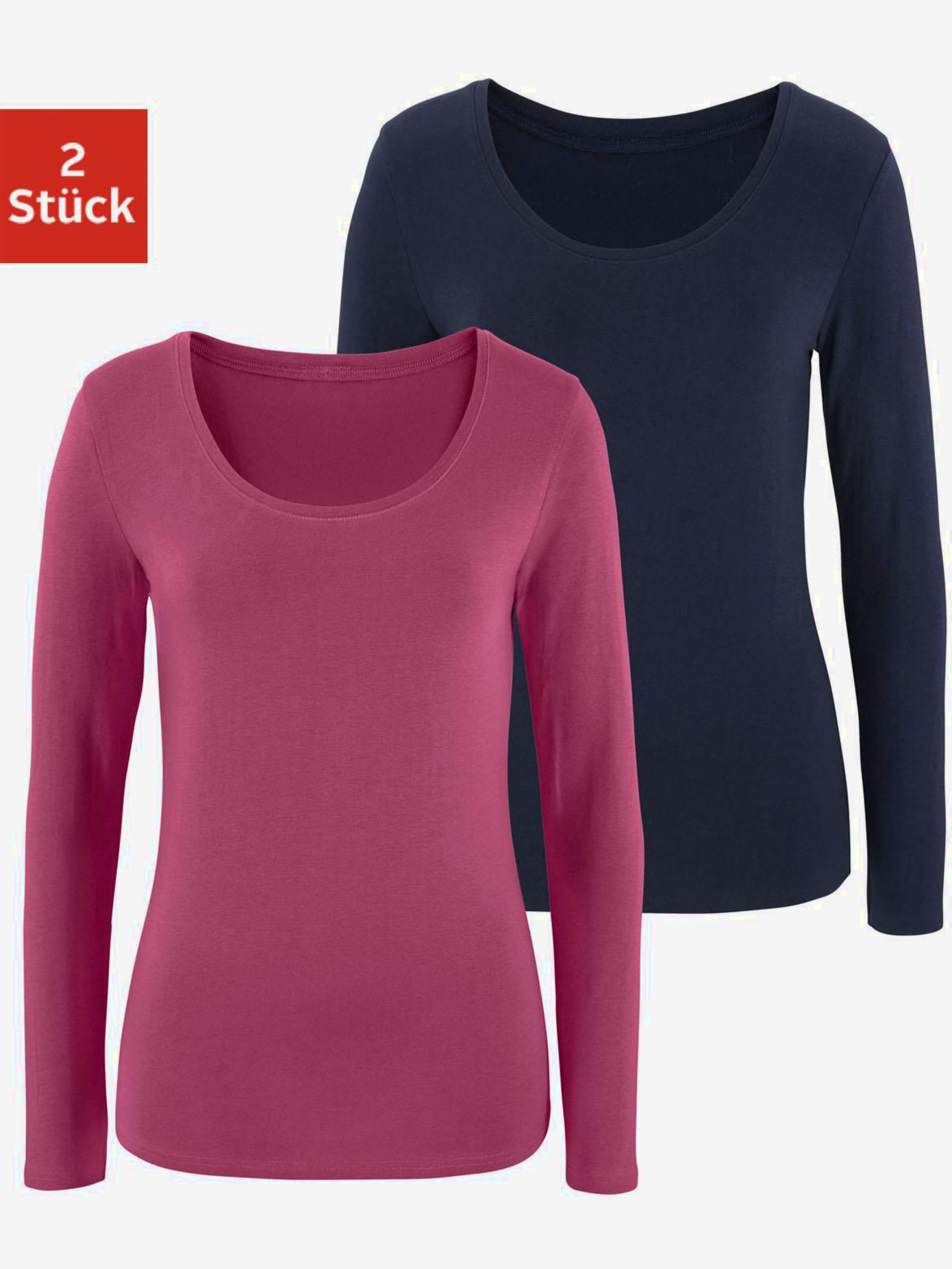 Lot de 2 t-shirts manches longues vivance