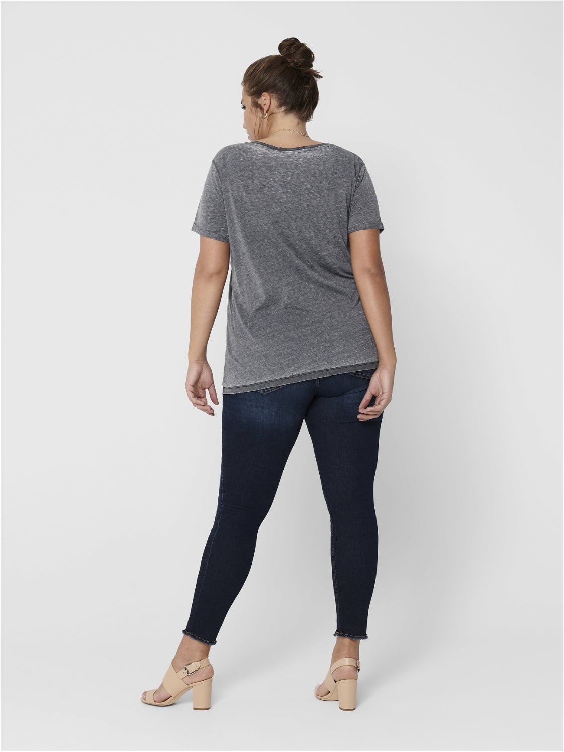 CARWILLY Mittlere Taille Skinny Fit Jeans Dark Blue Denim