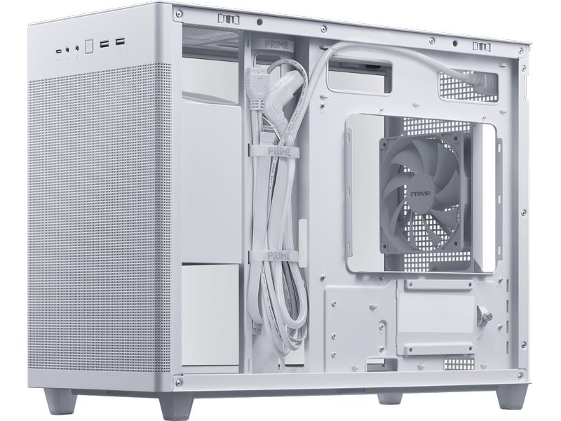 ASUS PC-Gehäuse AP201 MicroATX TG Weiss 33-Liter microATX-Gehäuse