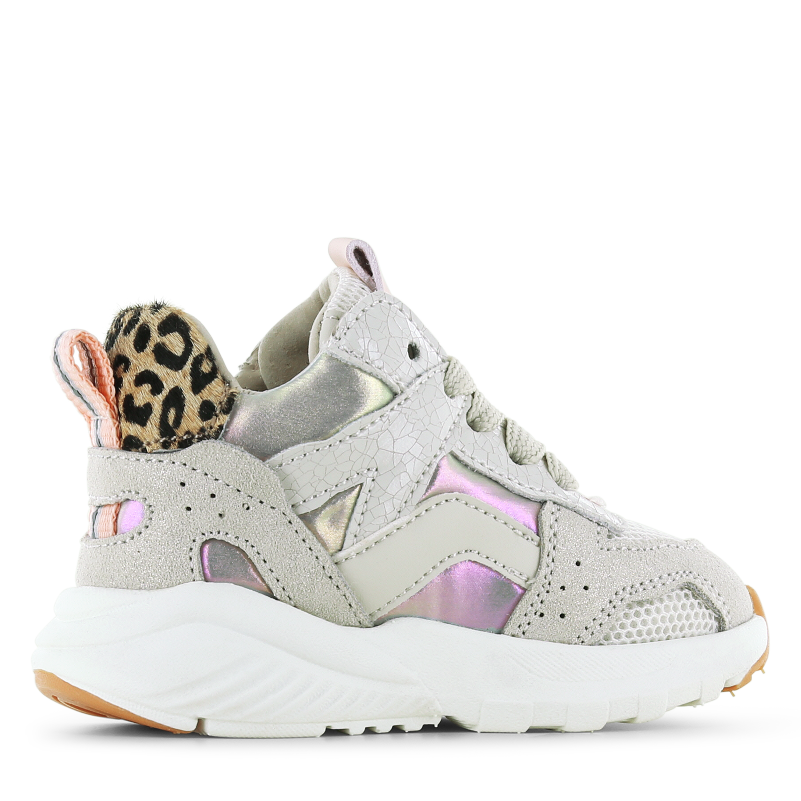 Shoesme beige sneakertje Metallic, Microfiber leer, Suède | Meisjes schoene