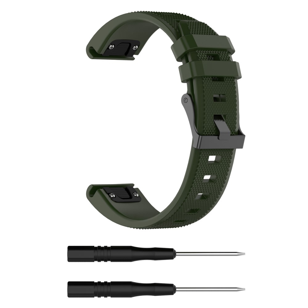 Garmin Fenix 6 Silikon Sport Armband mit 22mm Schnellverschluss (170-220 mm) - Dunkelgrün