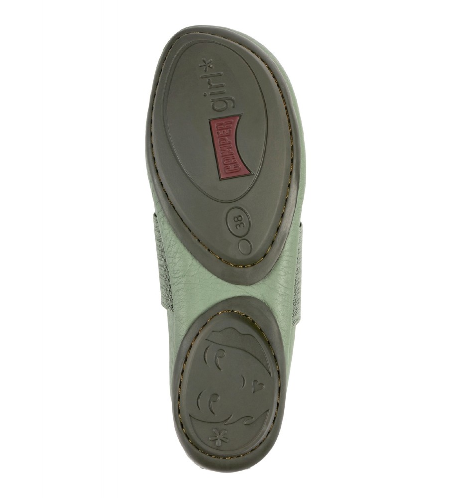Sapatilhas de Ballet Camper Right Nina em Couro Verde