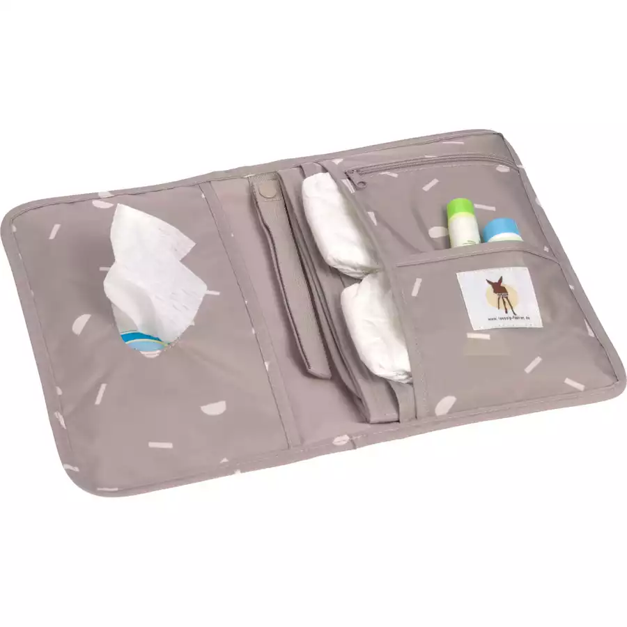 LÄSSIG Windeltasche Casual Changing Pouch Blocks taupe