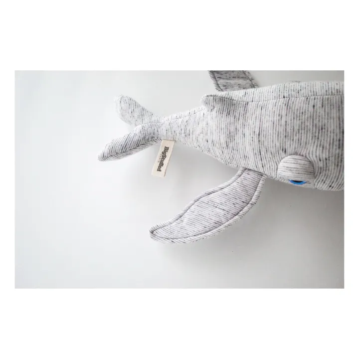 Bigstuffed Peluche mini baleine Grandpa 30 cm | Gris