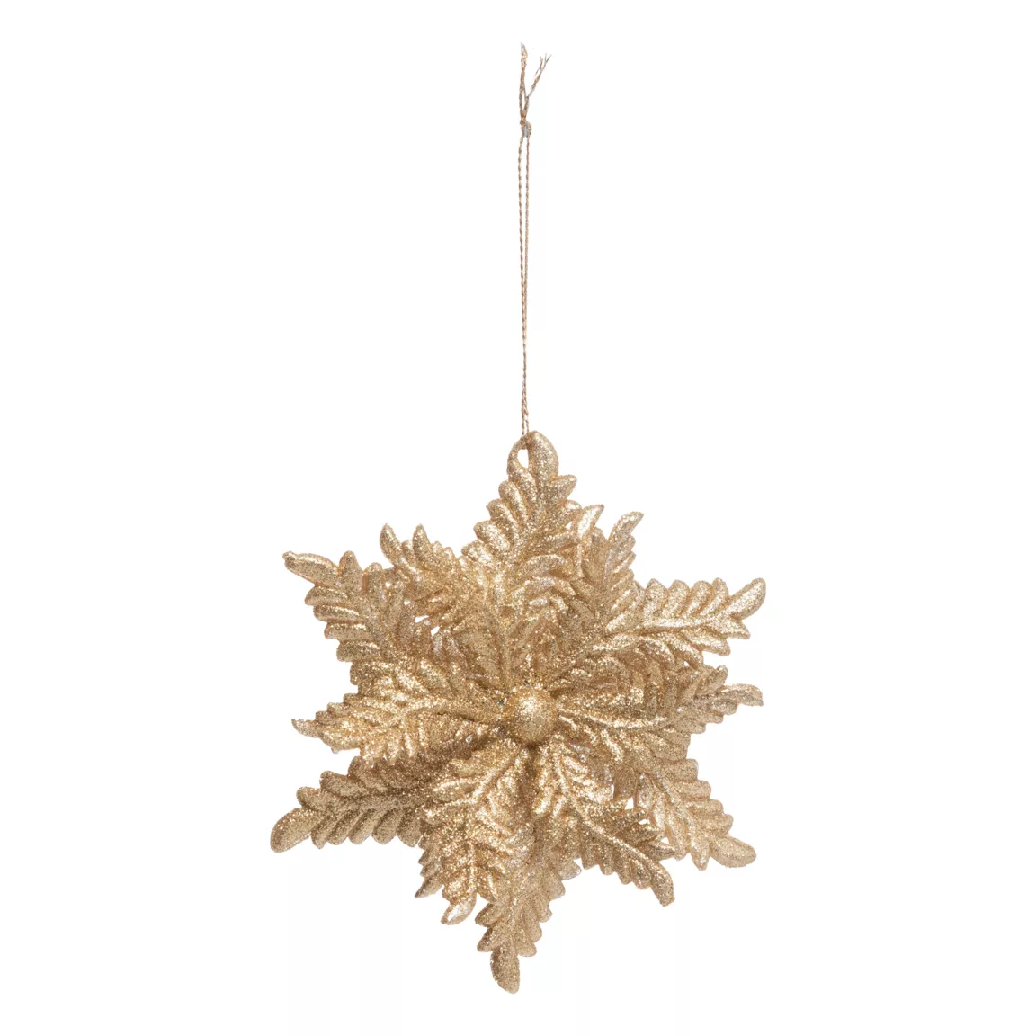 Suspension de Noël (D11 cm) Fleur d'hiver Cuivre pailletée