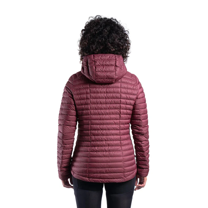 Decathlon Forclaz - Jaqueta puffer feminina com capuz Forclaz MT100