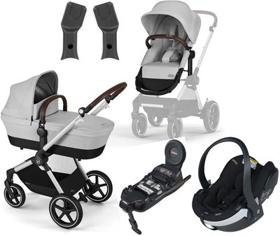 Cybex EOS Lux Duovogn inkl. BeSafe iZi Go Modular X2 & Base, Silver/Lava Grey