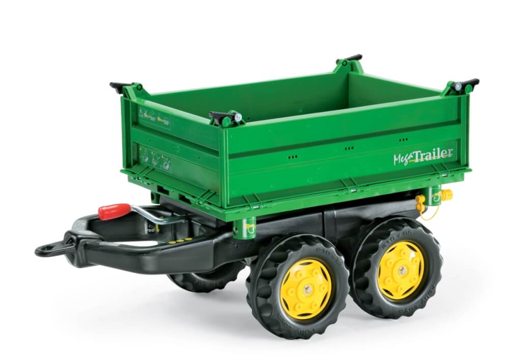 rollyKid Mega Trailer John Deere Grün 2-Achser