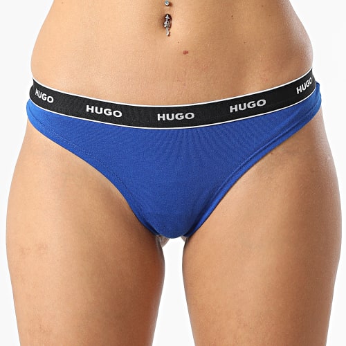Lot De 3 Strings Femme 50480150 Noir Blanc Bleu Roi