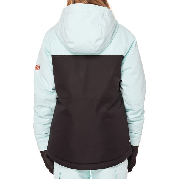 Veste snowboard 686 GIRLS ATHENA INSULATED JKT ICY BLUE SNST STRP CLRBLK