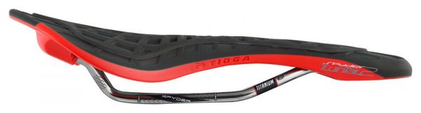 Selle Tioga Spyder TwinTail 2 Titane Noir/Rouge