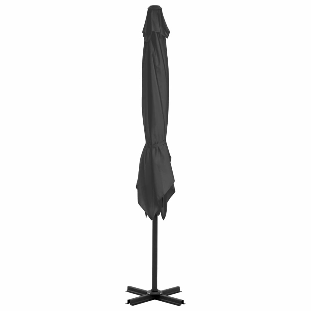 Parasol avec base portable 2,5 x 2,5 cm anthracite