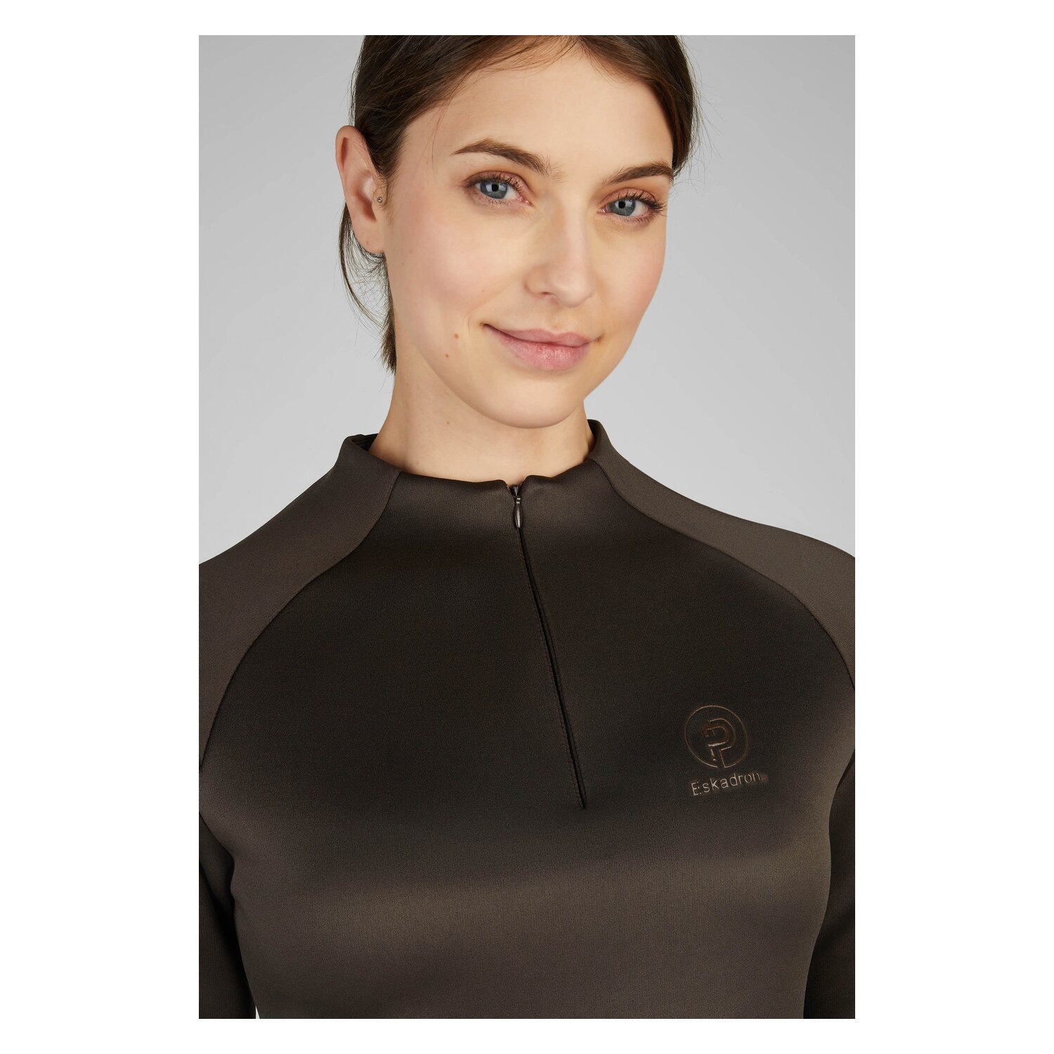 ESKADRON Platinum Half Zip-Shirt Platinum  - teak brown
