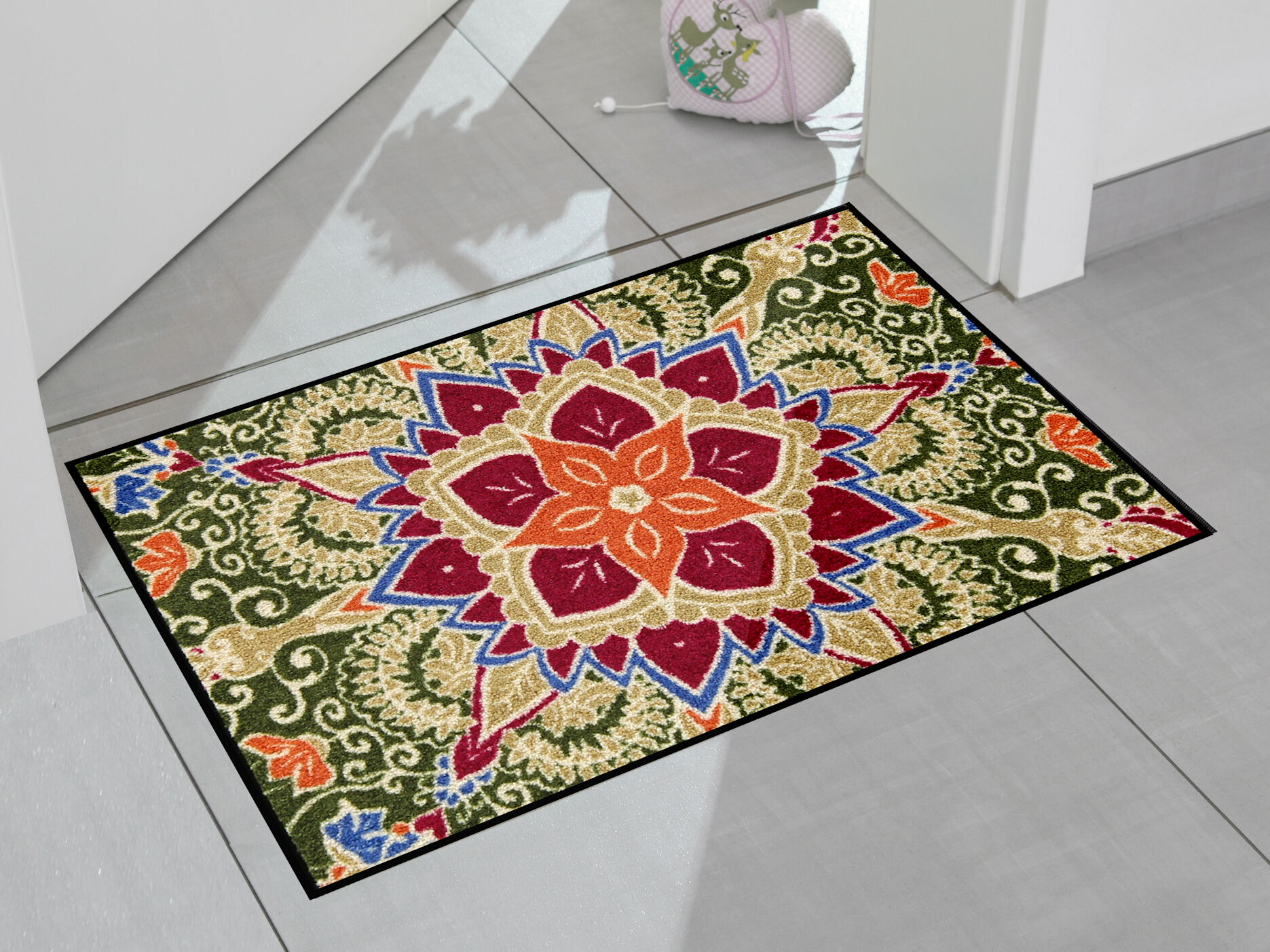 Fussmatte Flower mit Blumen