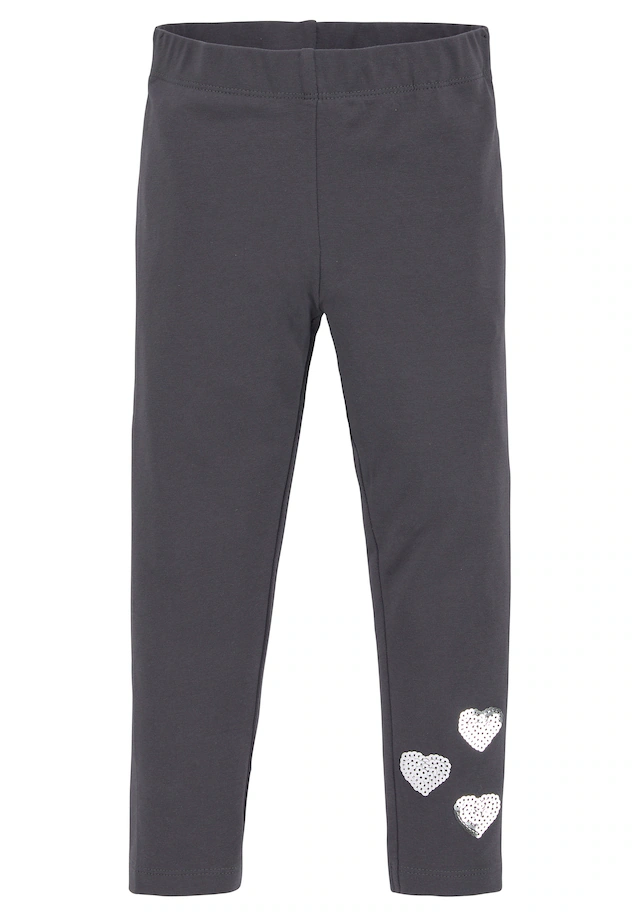 KIDSWORLD Langarmshirt & Leggings »2tlg. Set Shirt + Leggings mit schöner Paillettenapplikation«, 2 Süsses Outfit für kleine Mädchen