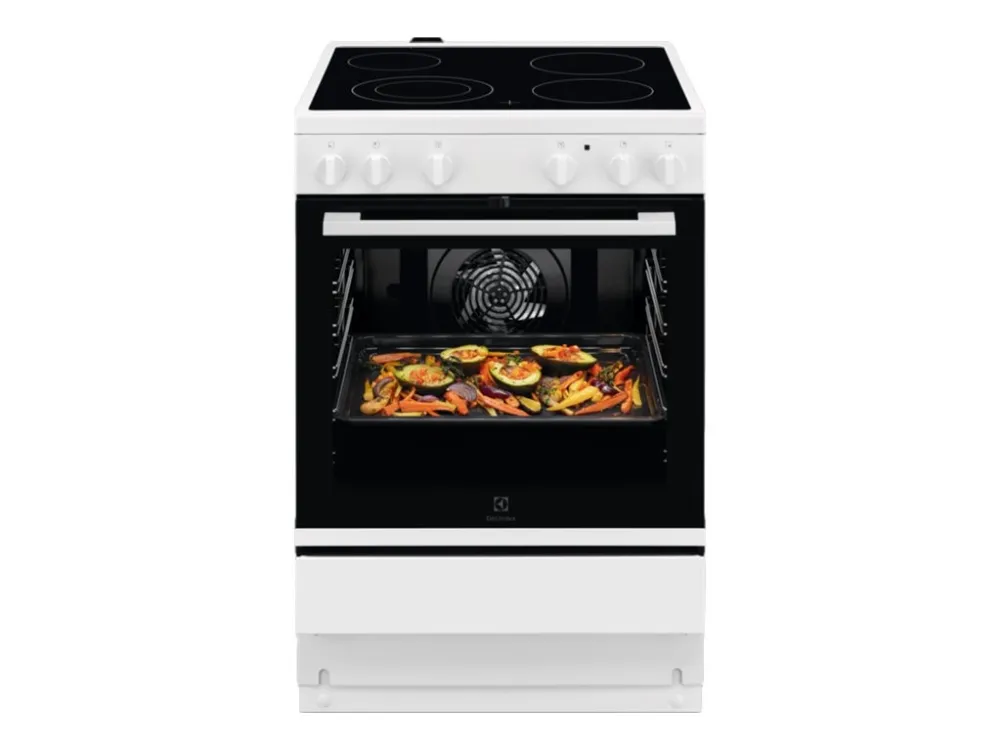Electrolux SurroundCook LKR64001NW - Komfur - fritstående - bredde: 59.6 cm - dybde: 60 cm - højde: 85 cm - hvid