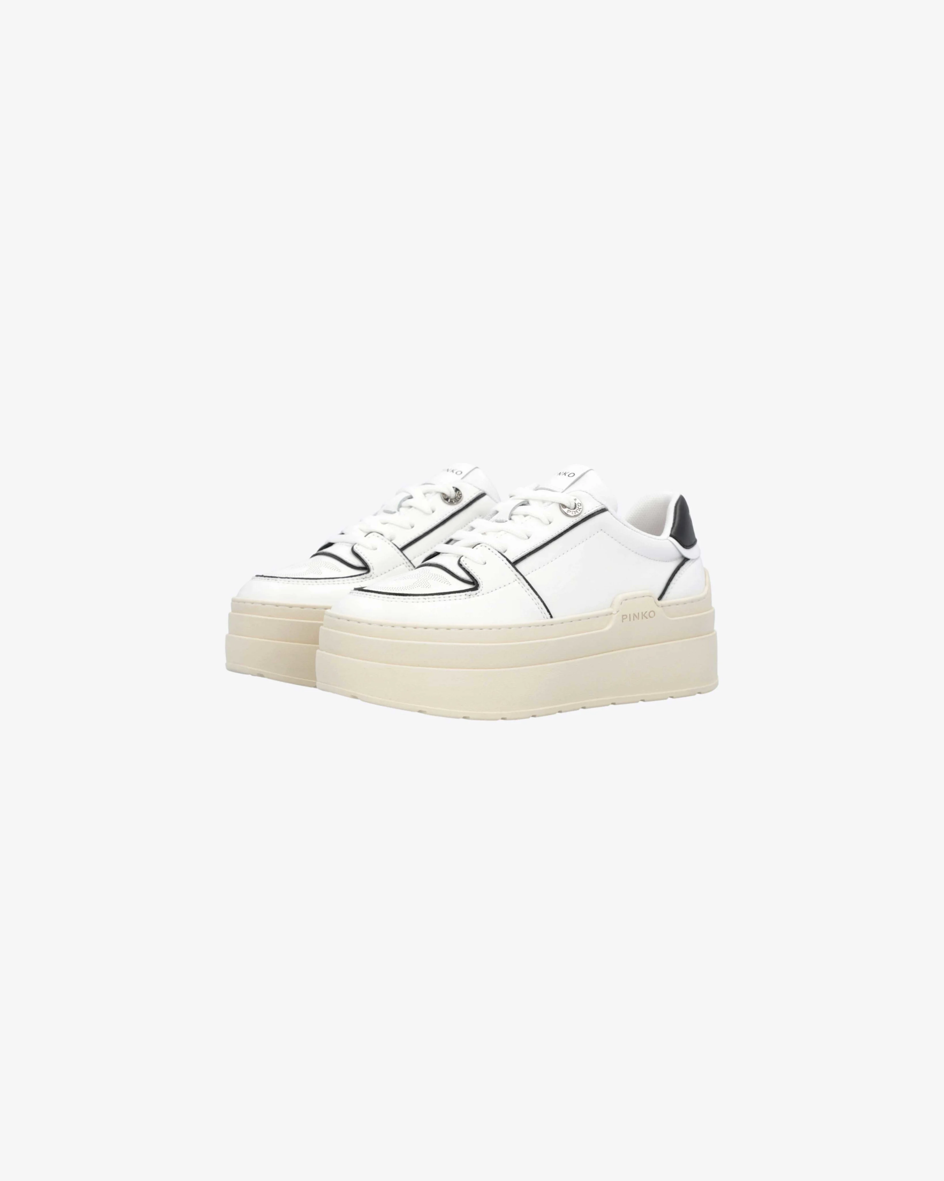 Sneakers bicolores à plateforme | Rayé