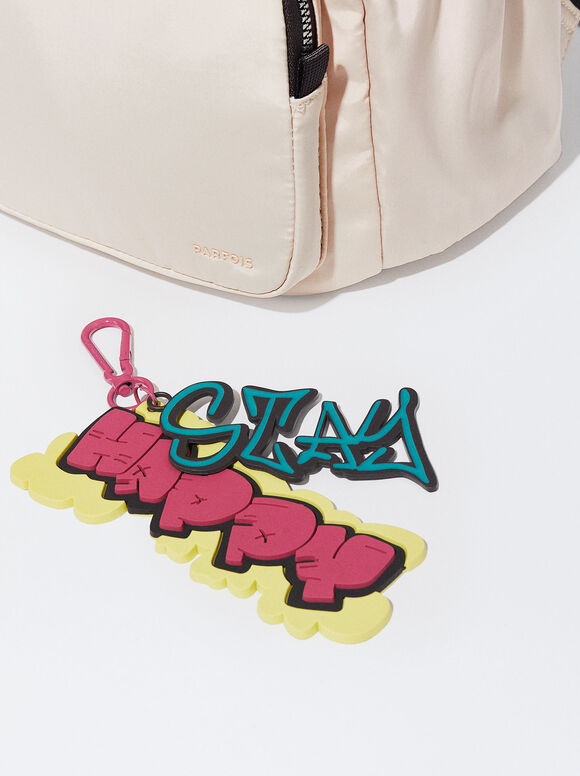 Mochila De Nylon Con Colgante - Raw