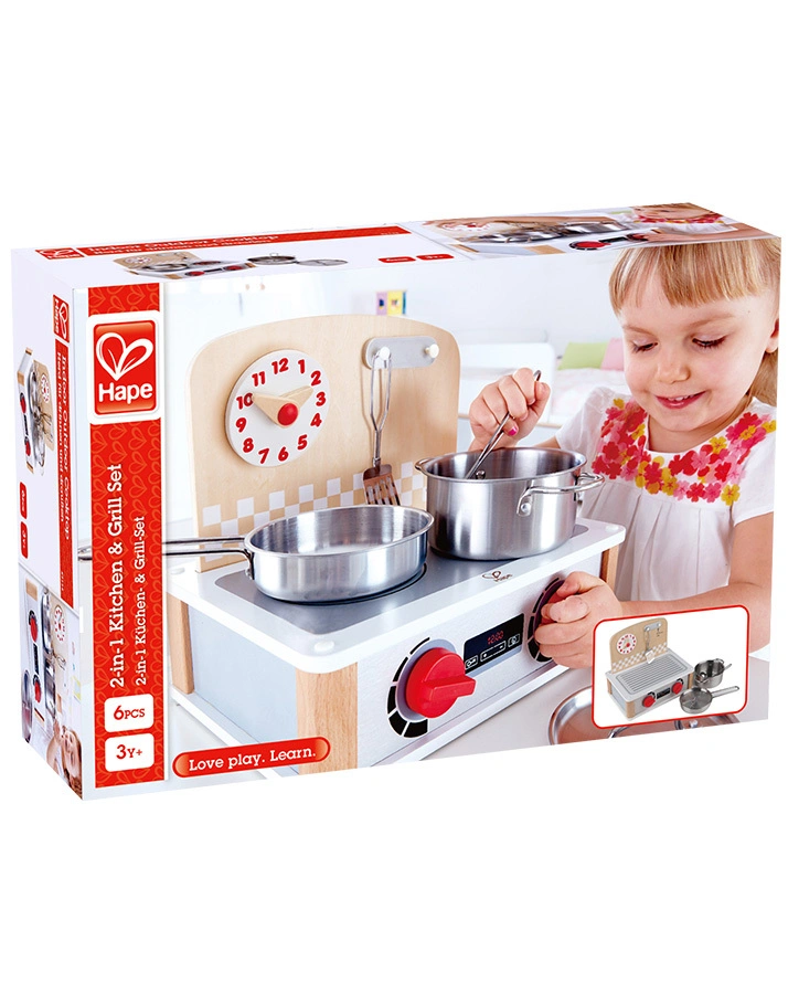 Küchen- & Grill-Set 2-IN-1 6-teilig aus Holz