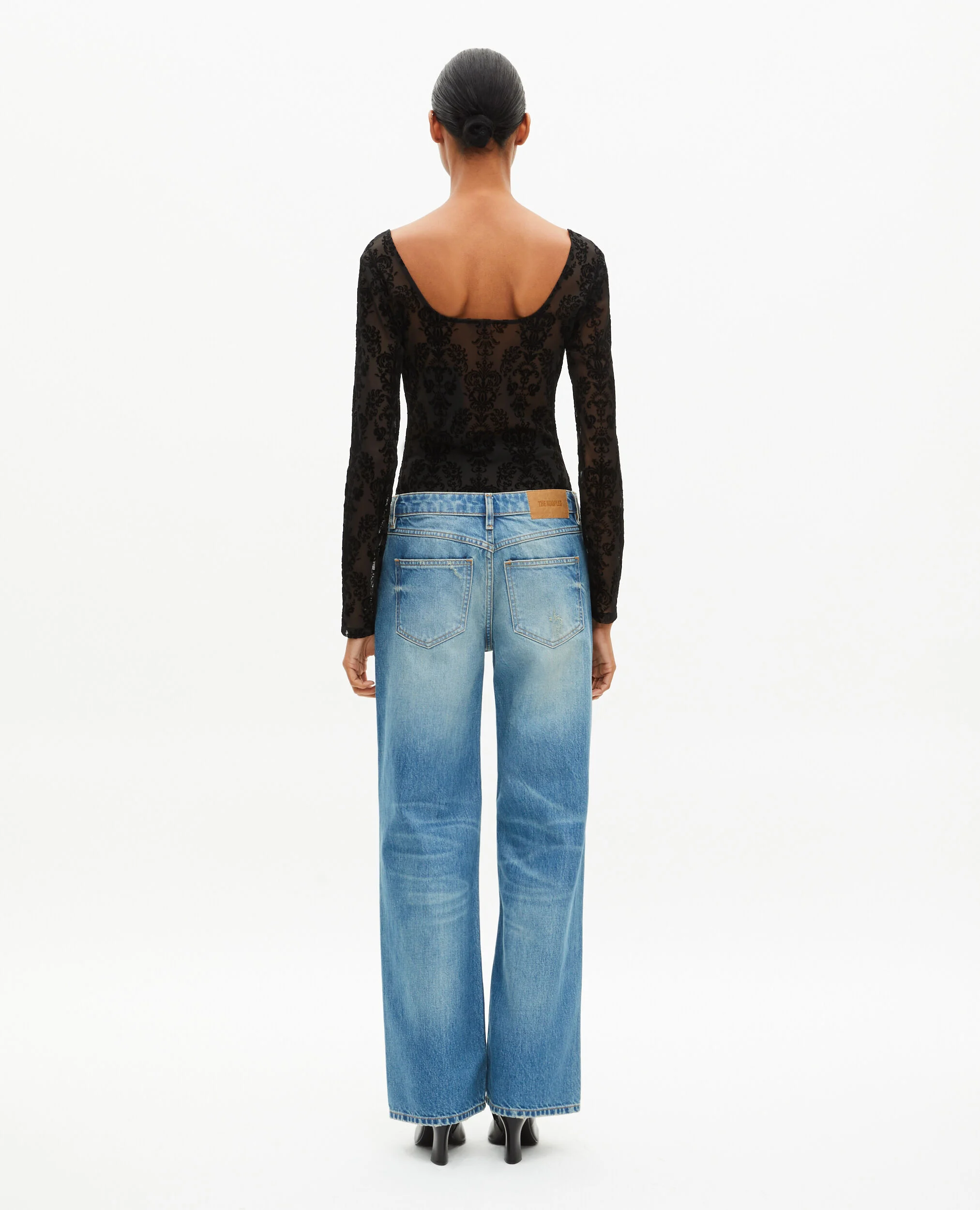 Body en mesh avec flocages noir