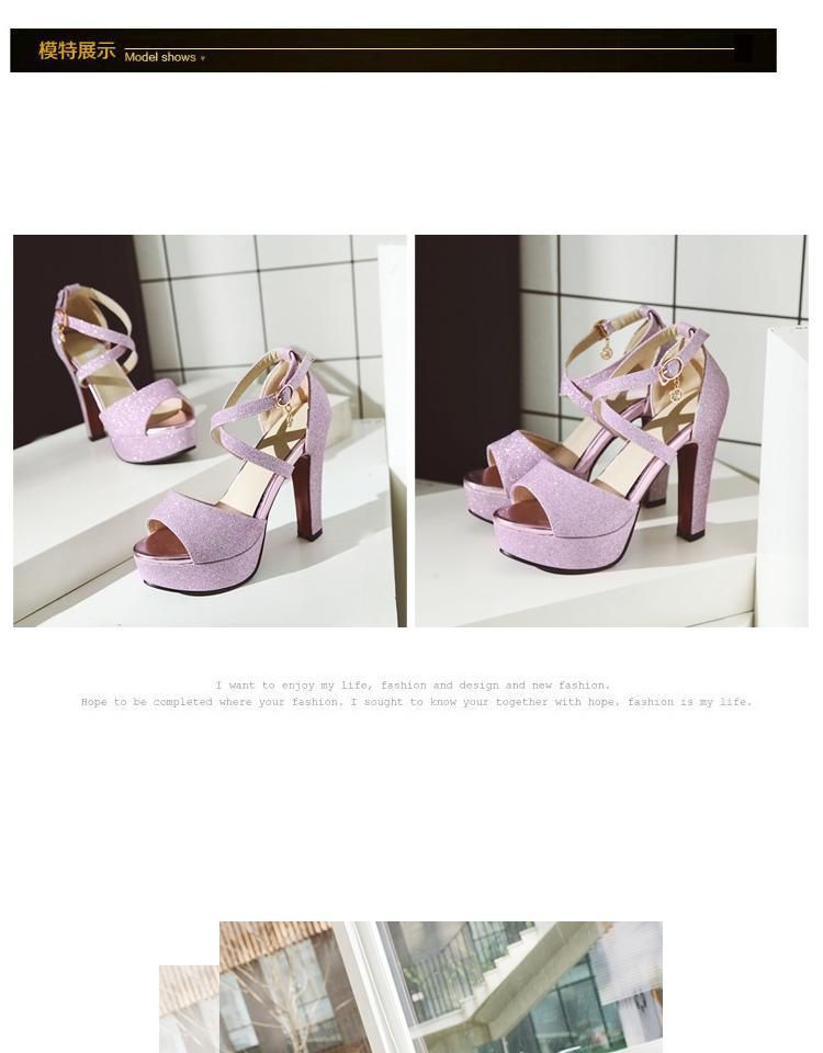 Freesia - Open teen glitter sandalen met hoge hak