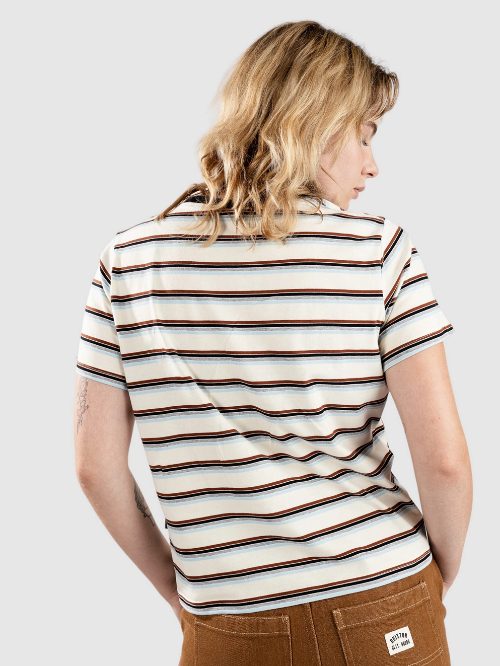 Blue Tomato Stripe T-Shirt beige stripe