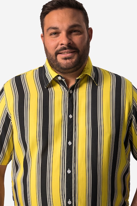 Men+ Hemd, Halbarm, Bauchfit, Streifen, Kentkragen, Comfort Fit, bis 8 XL