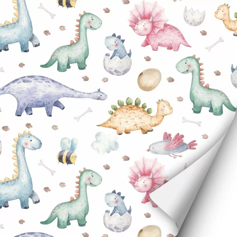 Nikima Klebefolie KF-17 selbstklebende Folie – Dinos Klebefolie bunt
