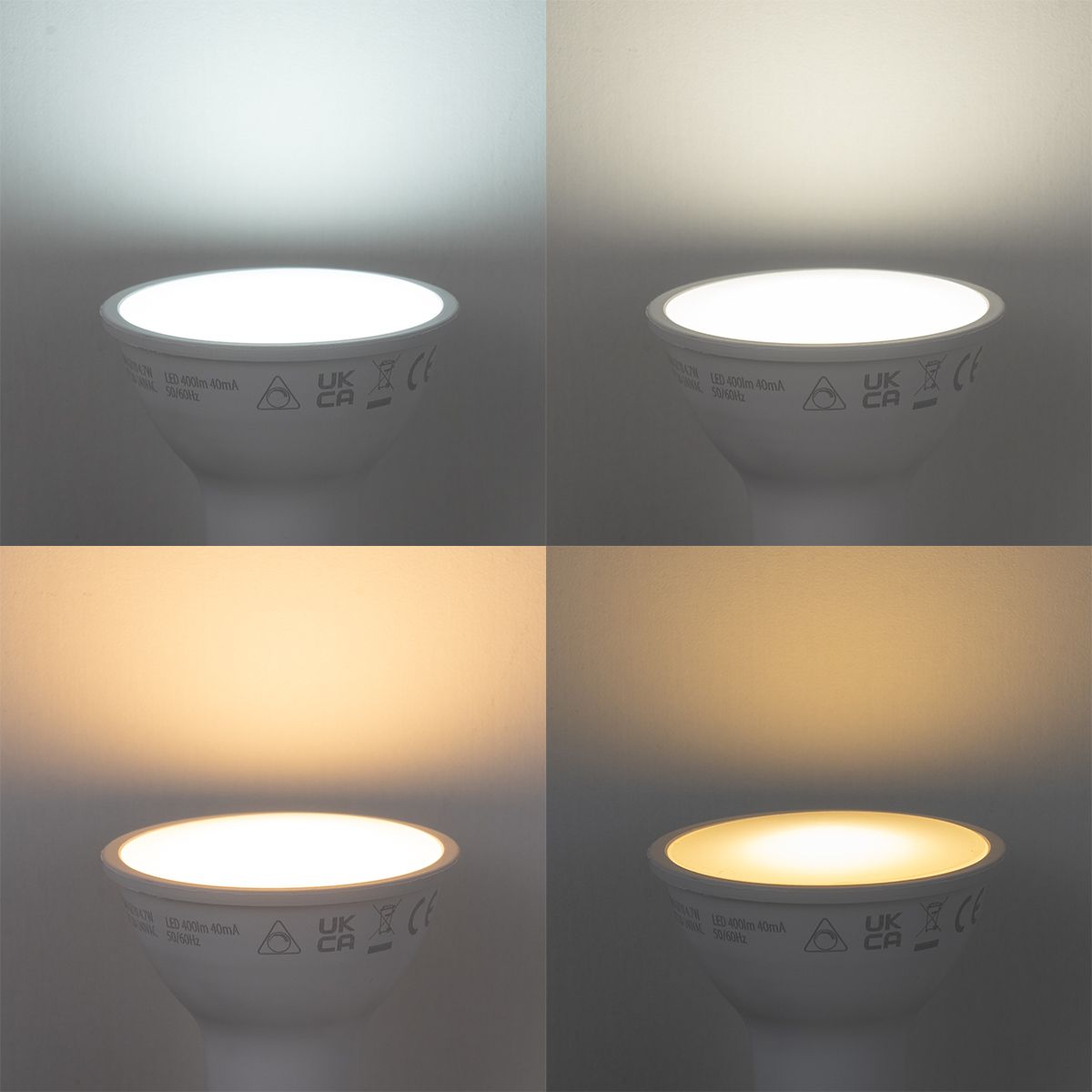 Set van smart GU10 dimbare LED lampen 4.7W 400 lm 2700K-6500K incl. Zigbee Smart Hub