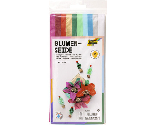 Kerstbloemenzijde 50x70 cm