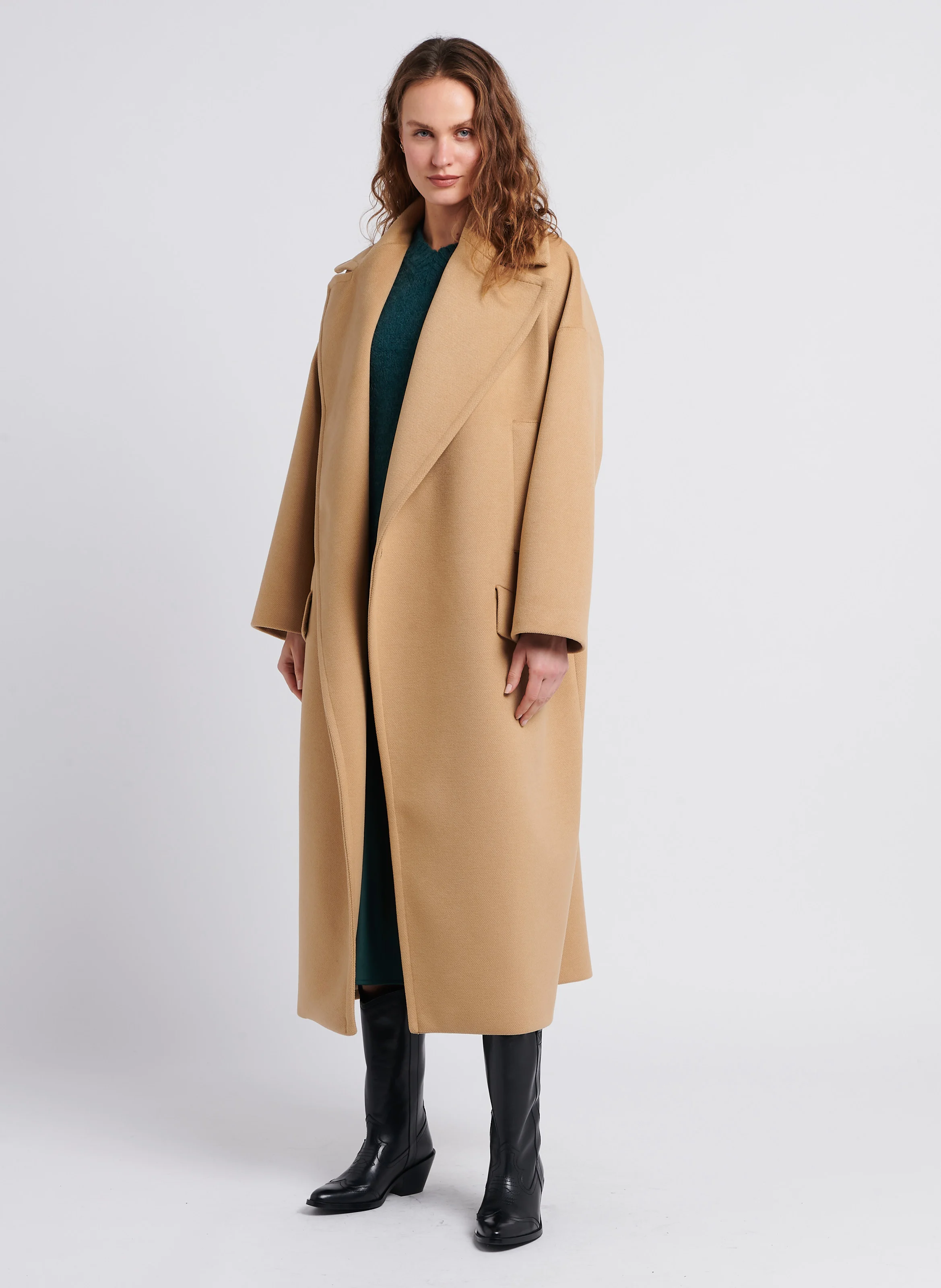Pull ample à col V| Vert