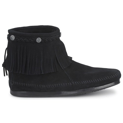 Minnetonka - HI TOP BACK ZIP BOOT - Noir