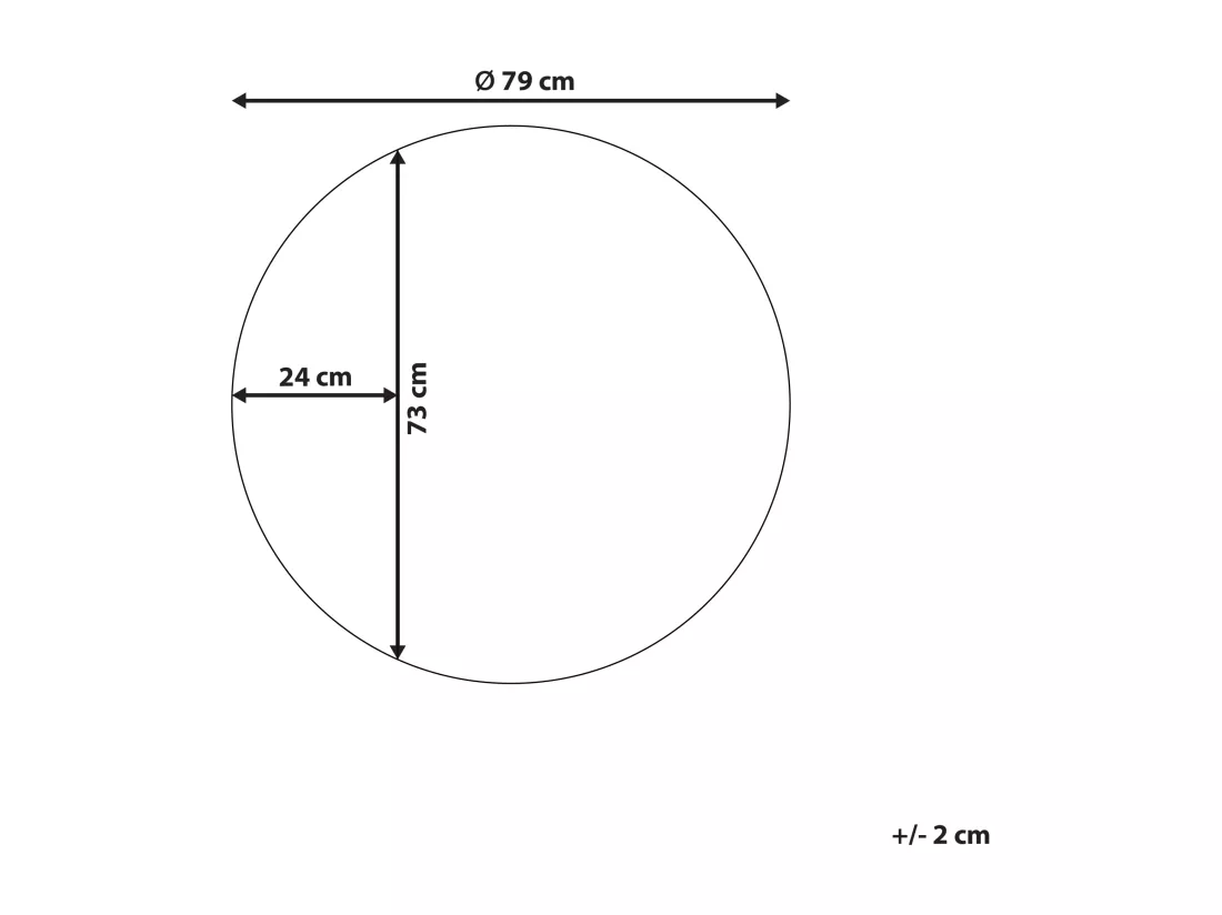 Miroir CHARRON 80 cm 80 cm Rose doré