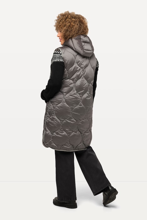 HYPRAR Long-Steppweste, wasserabweisend, 2-Wege-Zipper