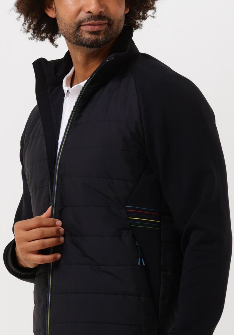 PS PAUL SMITH donkerblauwe ps paul smith gewatteerde jas mens mixed media jacket